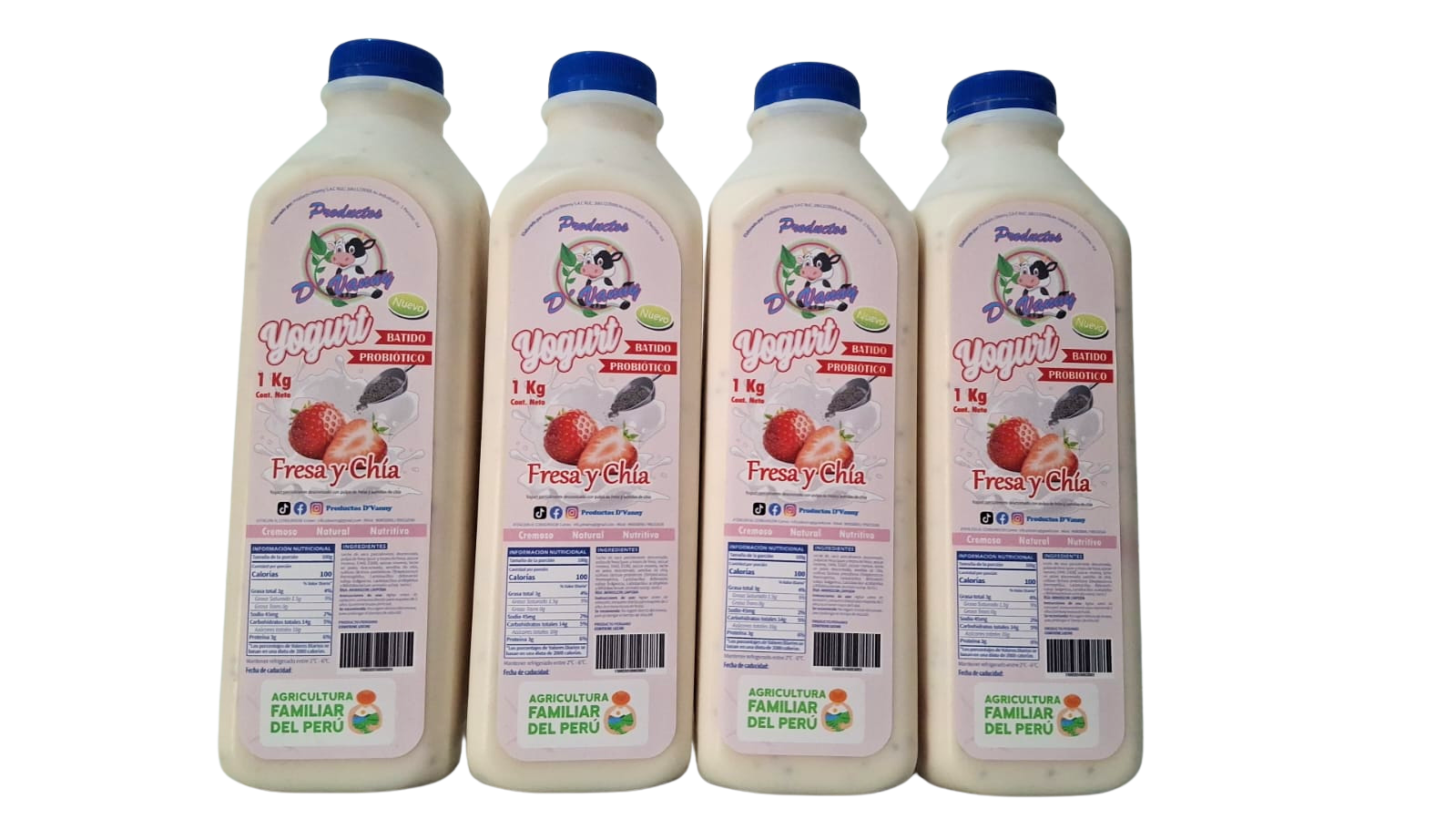 Yogurt de fresa con chía D’ Vanny